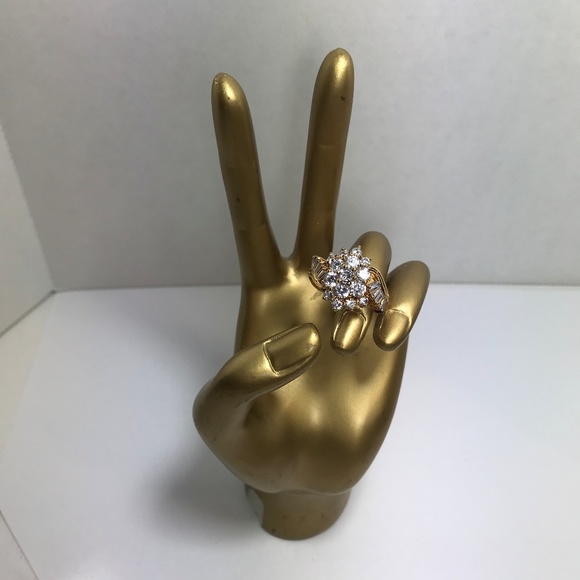 HSN Absolute Jewelry Hsn Absolute Cubic Zirconia Sterling Cocktail Ring Poshmark